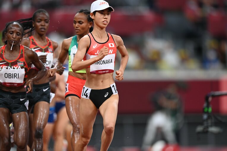【東京五輪】1万ｍで7位に入り、日本勢25年ぶりの五輪入賞を果たした廣中　©JMPA