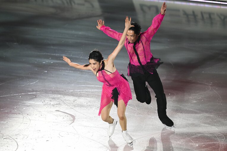 アンコールに応えて、昨季のリズムダンス（RD）曲「ソーラン節＆琴」も披露　©Asami Enomoto