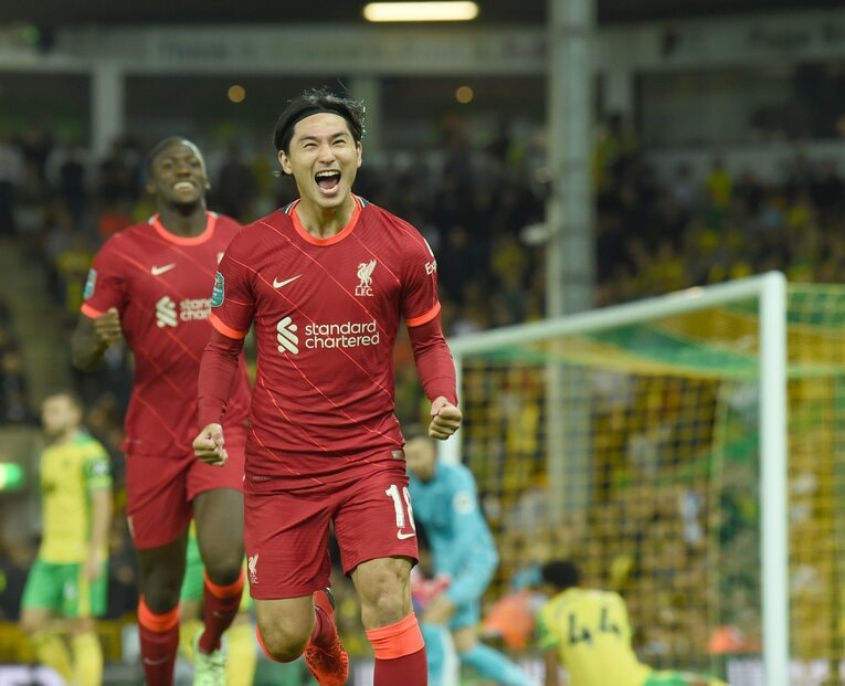 怪我のためオマーン戦、中国戦（チーム離脱）ともに出場がなかった南野だったが、その後復帰するとカップ戦で2得点をあげる活躍を見せた　©Getty Images