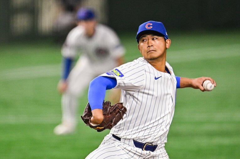 MLB開幕戦で完璧な投球を披露。4回無安打無失点、無四球、2三振、69球を投げた ©Nanae Suzuki