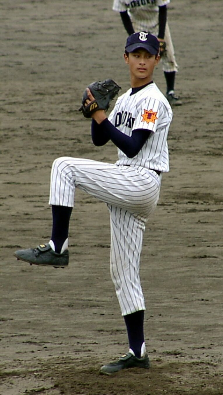 高校１年時。すでにMAX146キロ　©Sankei Shimbun