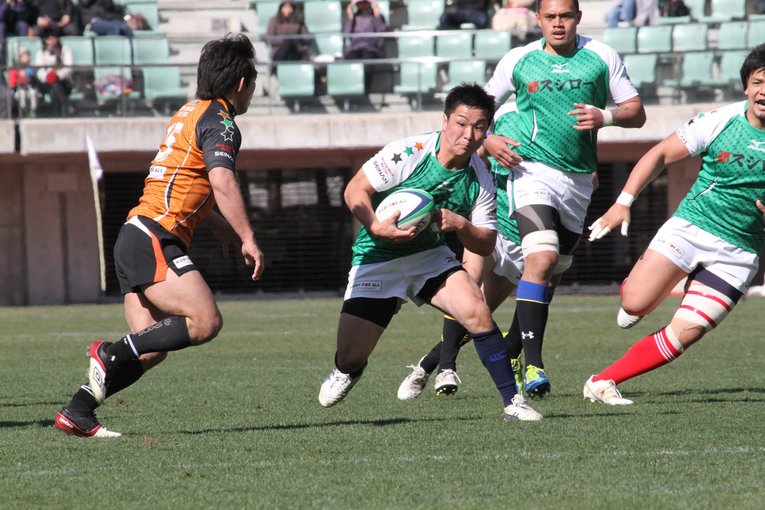 2012年3月、東日本大震災翌年のトップリーグオールスターでは被災地の仙台でプレーした　©︎Nobuhiko Otomo