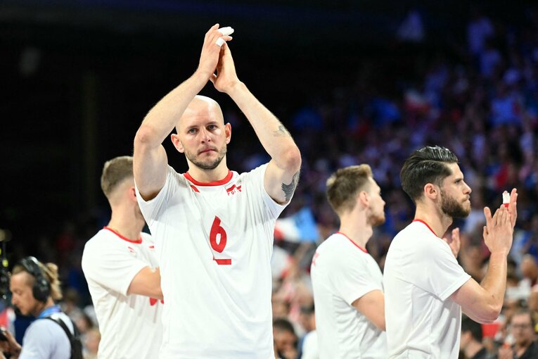 ポーランド代表としてパリ五輪のコートに立ったバトルシュ・クレク　©︎JIJI PRESS