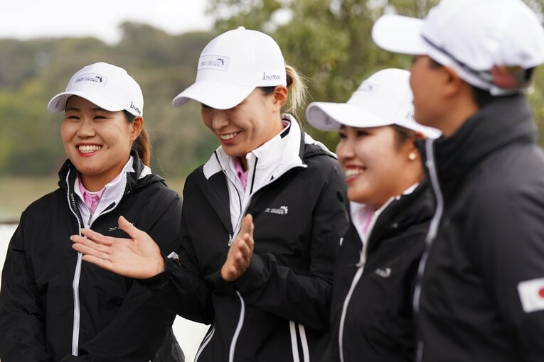 畑岡奈紗、渋野日向子、古江彩佳、笹生優花（2023年国別対抗戦）　©︎Shizuka Minami