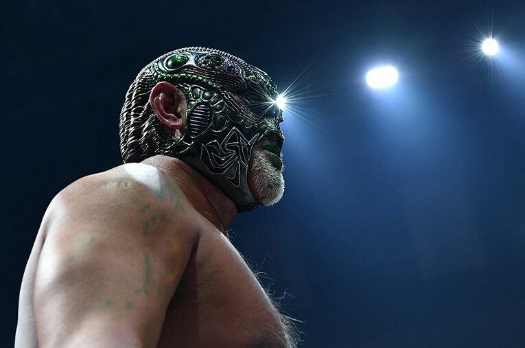 グレート・カブキは完全に引退し、ムタの姿まで見られなくなってしまって……毒霧の技の系譜はどうなる？ ／ photograph by Essei Hara