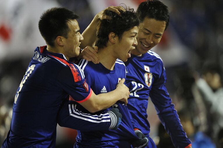 日本代表初ゴール（vsニュージーランド戦）　©Takuya Sugiyama