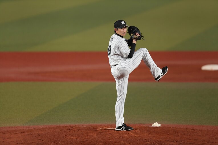マリーンズ時代のチェン。真摯に野球に取り組んでいた　©︎Chiba Lotte Marines