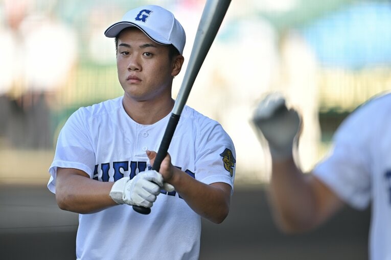 県岐阜商の横山温大は岐阜聖徳学園大で野球を続ける　©Hideki Sugiyama