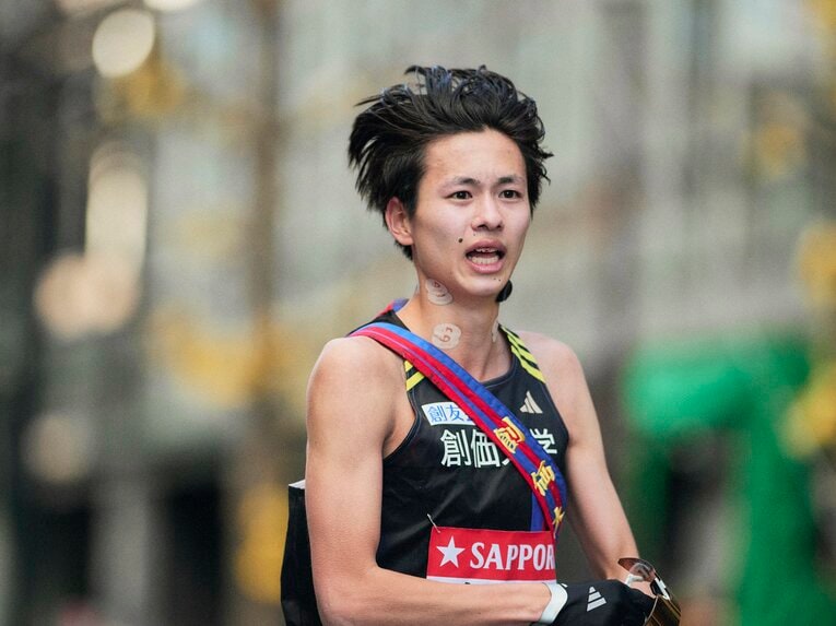 8位でゴールした創価大　©Yuki Suenaga