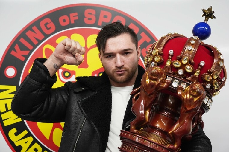 『NEW JAPAN CUP』に優勝したカラム・ニューマンは4月4日、両国国技館でIWGPヘビー級王座史上最年少戴冠に挑む　©Essei Hara