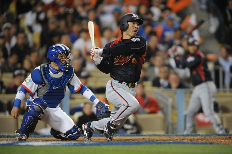 2009年WBCでの小笠原道大。日本の2連覇に貢献した　©Naoya Sanuki