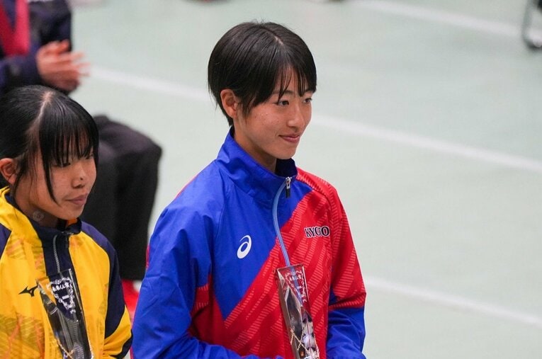 全国女子駅伝では14人抜きの快走を見せ、実業団選手を抑えて区間賞を獲得した芦田　©Satoshi Wada