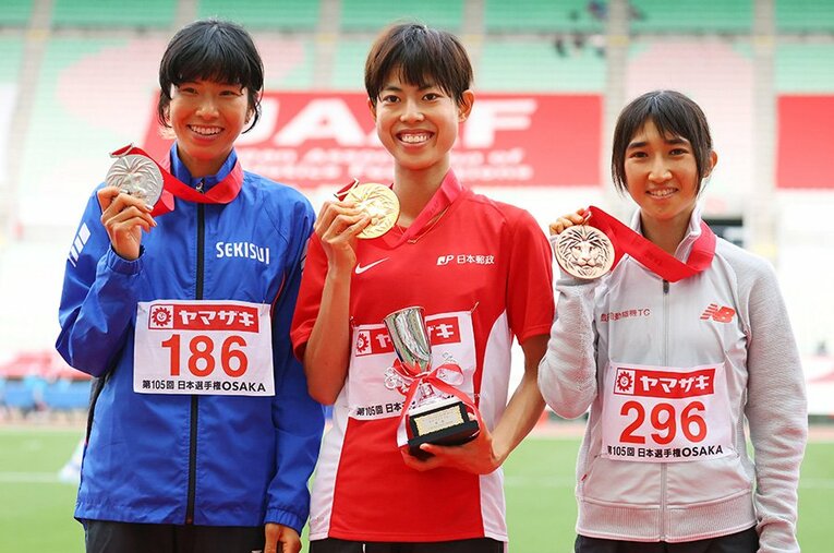日本選手権の女子5000m決勝は、廣中璃梨佳が優勝、2位が新谷仁美、3位が田中希実だった ／ photograph by AFLO