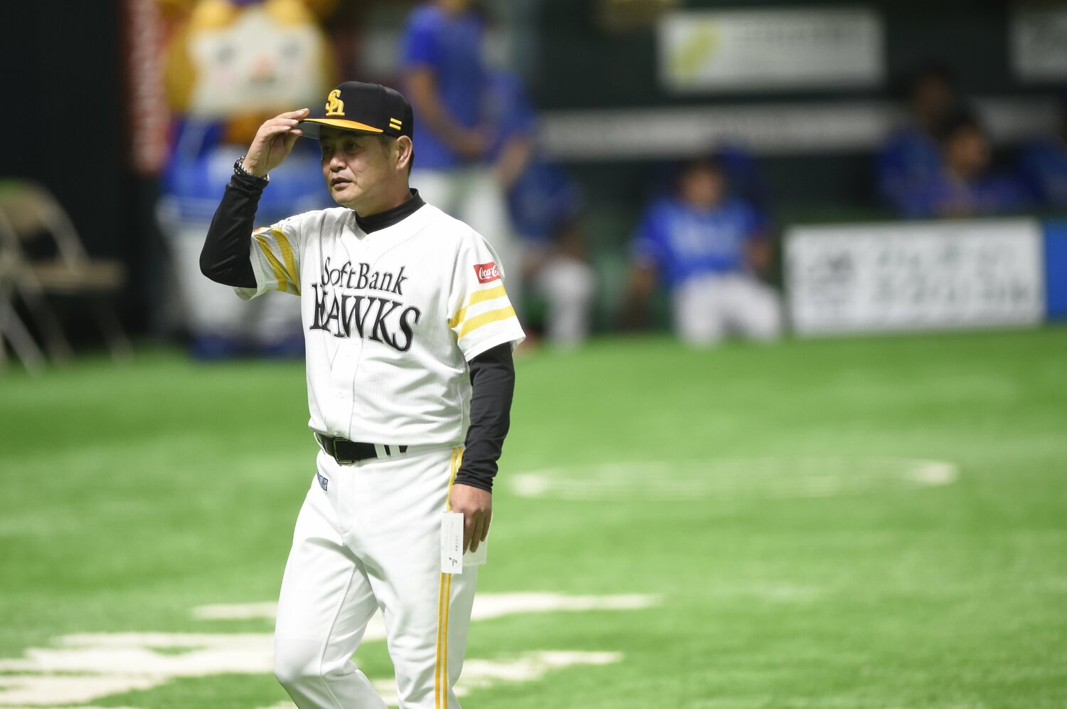 2015〜21年までソフトバンクを率いた工藤公康。水上善雄は2014〜18年までソフトバンク三軍統括コーチや二軍監督、一軍内野守備走塁コーチを務めた ©Naoya Sanuki