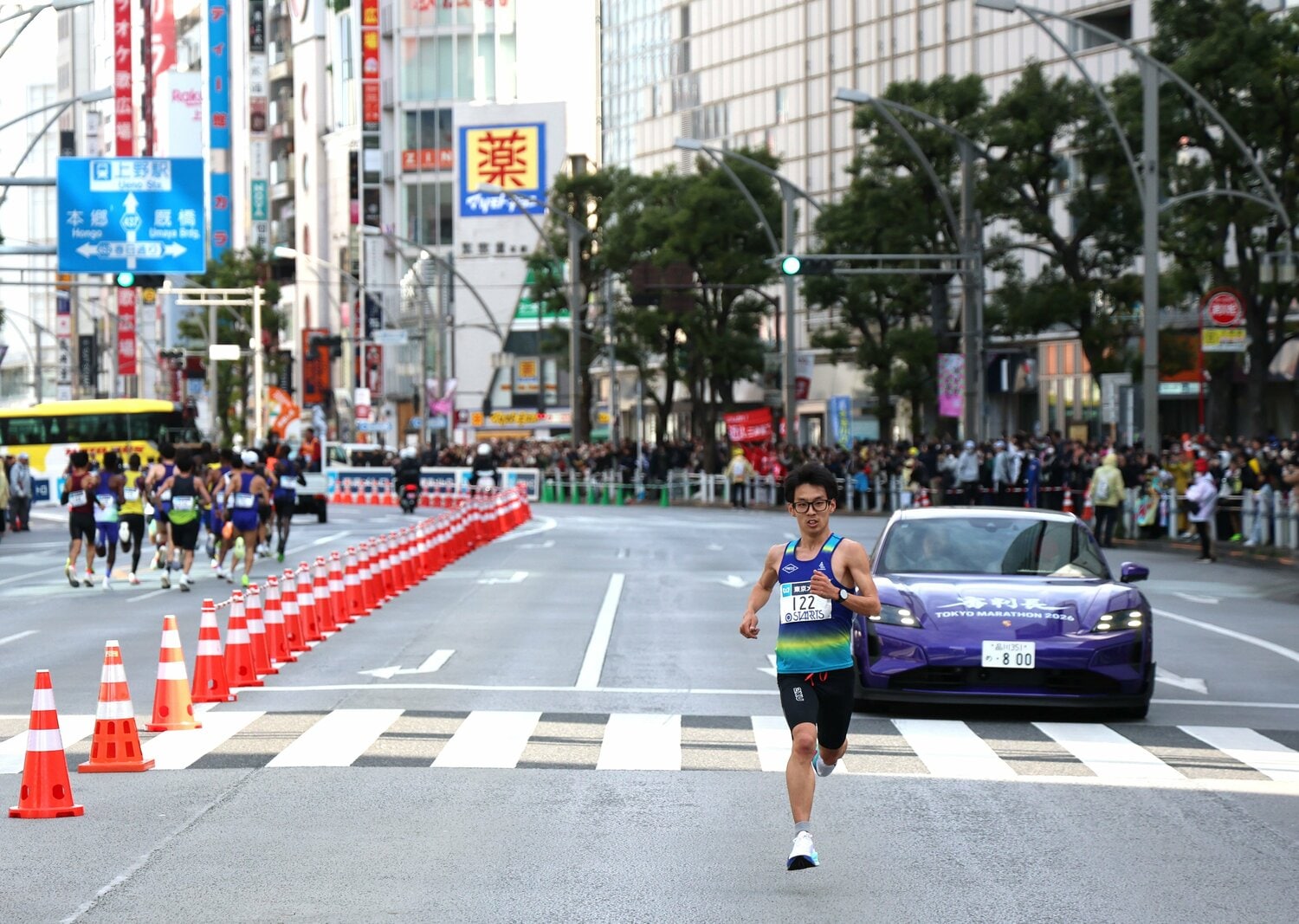 唯一、設定ペース通りだった中村も10km地点で外れると「まさかの独走劇」が！　©Sankei Shimbun