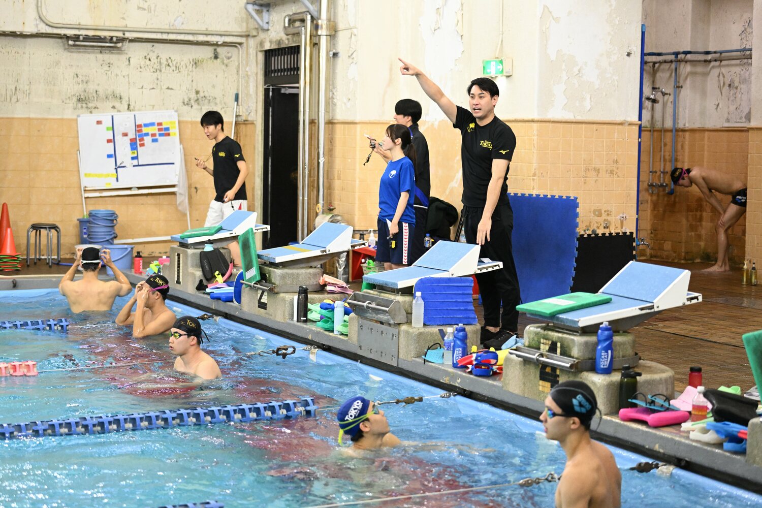 当初は「自己ベストなど出るはずがない」と、ある種の諦観を見せていた東大水泳部の部員たち　©Keiji Ishikawa