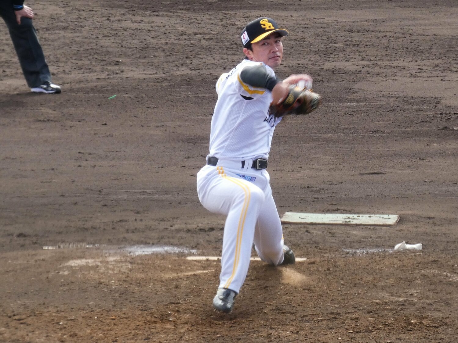 2月20日の紅白戦に登板した和田 ©Kotaro Tajiri