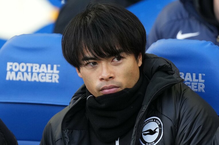 2月18日のシェフィールド・U戦でケガを悪化させた三笘薫（26歳）。「復帰まで2～3カ月かかる」とのことだったが…（写真は昨年12月） ／ photograph by AFLO