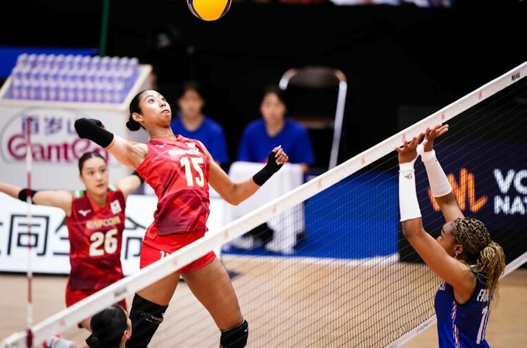 宮部藍梨（VNLフランス戦）©︎Volleyball World