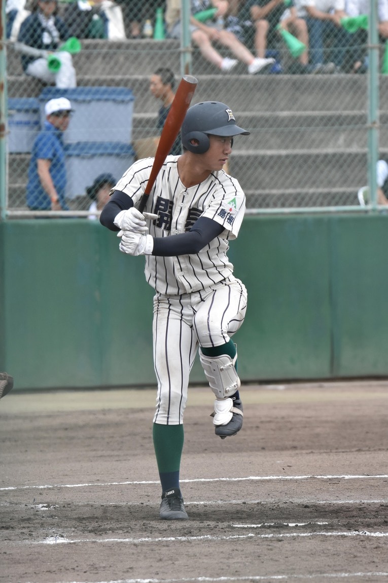 開星高時代の田部隼人。2019年ドラフト会議でDeNAから5位指名を受けた　©Kota Inoue