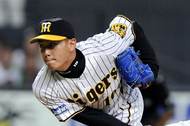 2008年、ドラ1で阪神入りした蕭一傑。12年オフに戦力外通告を受ける ／ photograph by KYODO