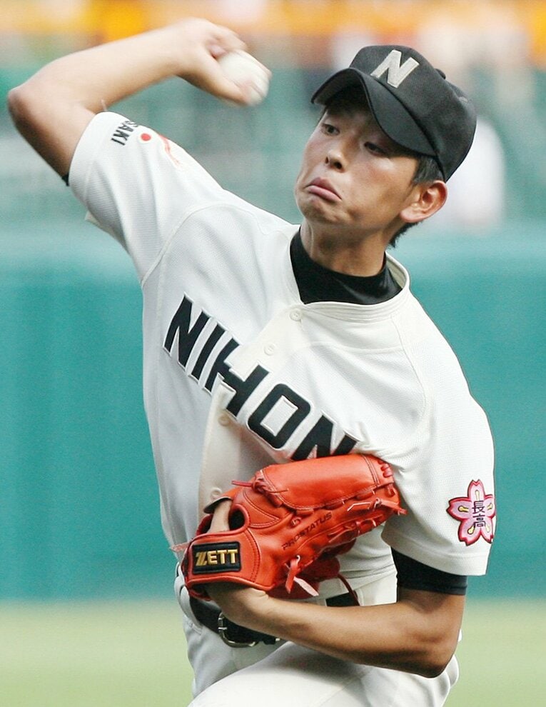 大瀬良大地／長崎日大 ／ photograph by Kyodo News