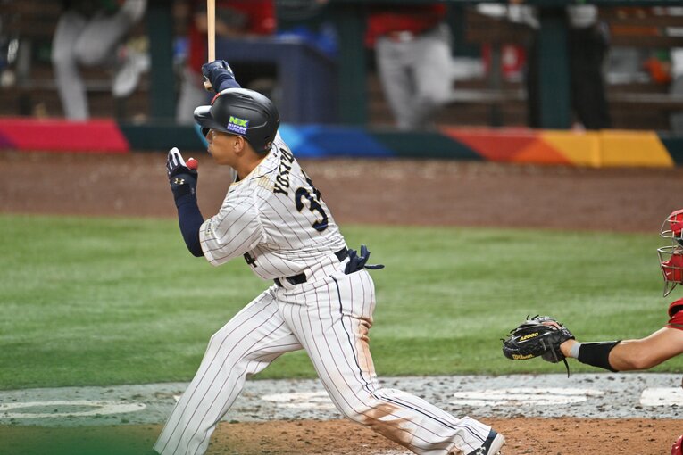 準決勝メキシコ戦の同点ホームラン　©︎Naoya Sanuki