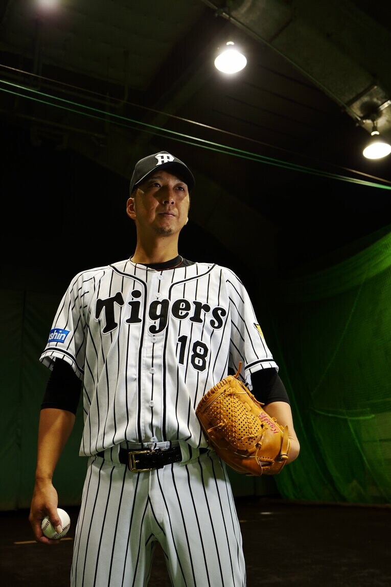 阪神復帰時の藤川（2016年） ©Hideki Sugiyama