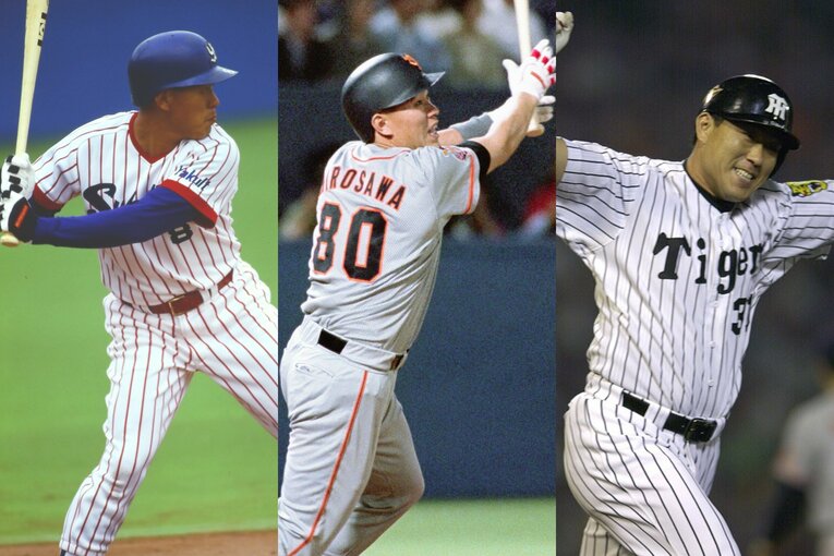 3人の名将と出会い、3つの球団で四番を打ち、すべてでリーグ優勝という稀有な体験をした広澤　©Naoya Sanuki(L)/JIJI PRESS(C/R)