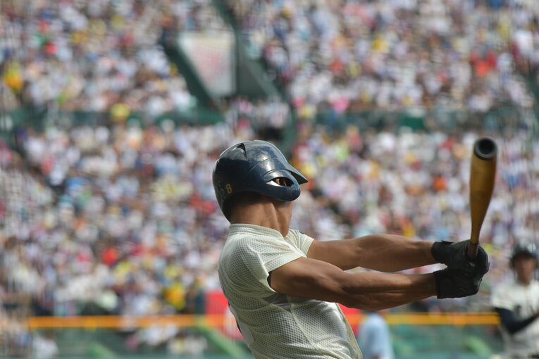 第100回大会決勝戦での大阪桐蔭・藤原　©︎Hideki Sugiyama