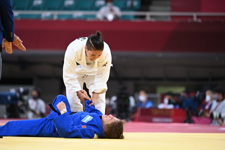 東京五輪で銀メダルを獲得した渡名喜　©JMPA