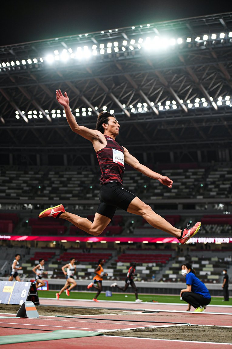 テストイベント（21年5月）での跳躍　©︎Asami Enomoto