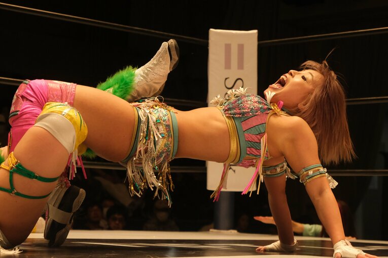 白川未奈＆マライア・メイvsMIRAI＆壮麗亜美　©Norihiro Hashimoto