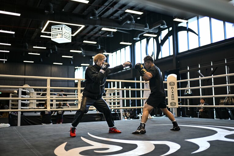 ピカソ戦直前、現地リヤドでの井上尚弥のジムワーク　©Hiroaki Finito Yamaguchi