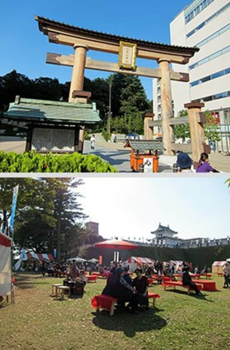 千年以上前に建立されたとされる二荒山神社（上）。宇都宮城（下）は“関東七名城”のひとつとされていたが、現在は一部のみの復元に留まっている。