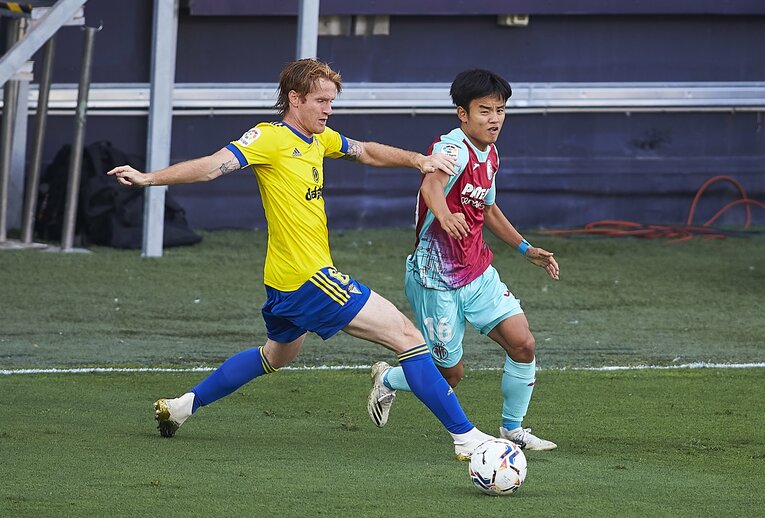 カディス戦でリーグ戦で初となる、先発出場を果たした久保建英　©Getty Images