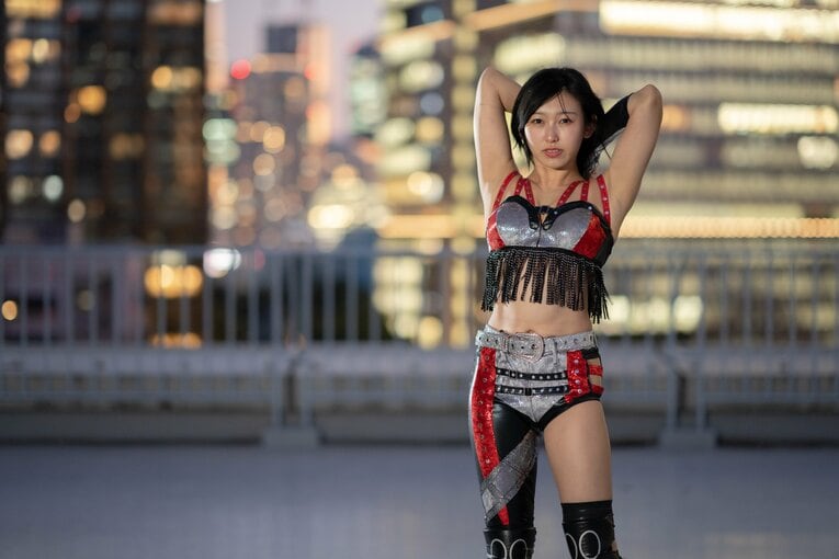マリーゴールドのプロレスラー・咲村良子　©Shiro Miyake