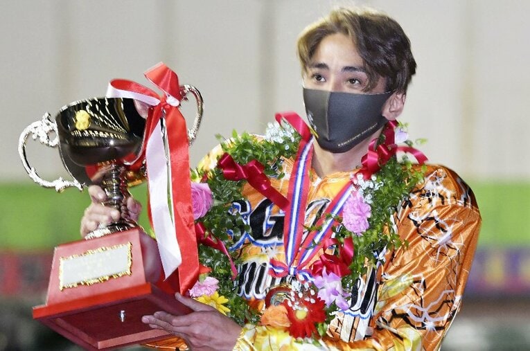11月3日に開催された「SG第52回日本選手権オートレース」で初優勝した森且行 ／ photograph by KYODO