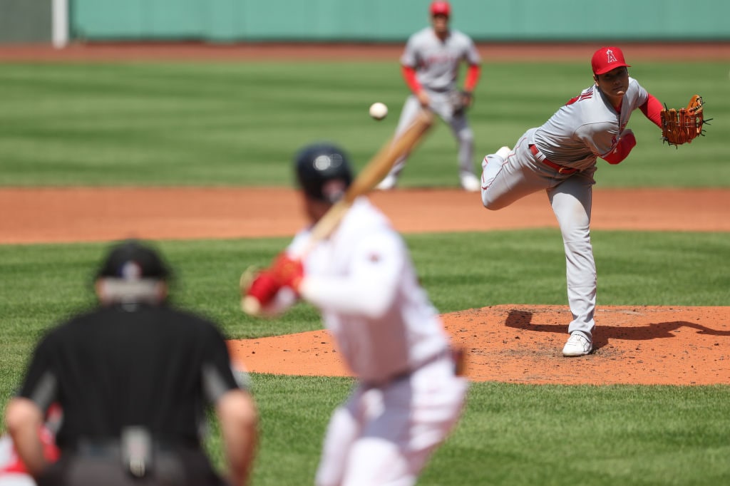 大谷は今季ここまで「対左打者」への成績が芳しくない　©Getty Images