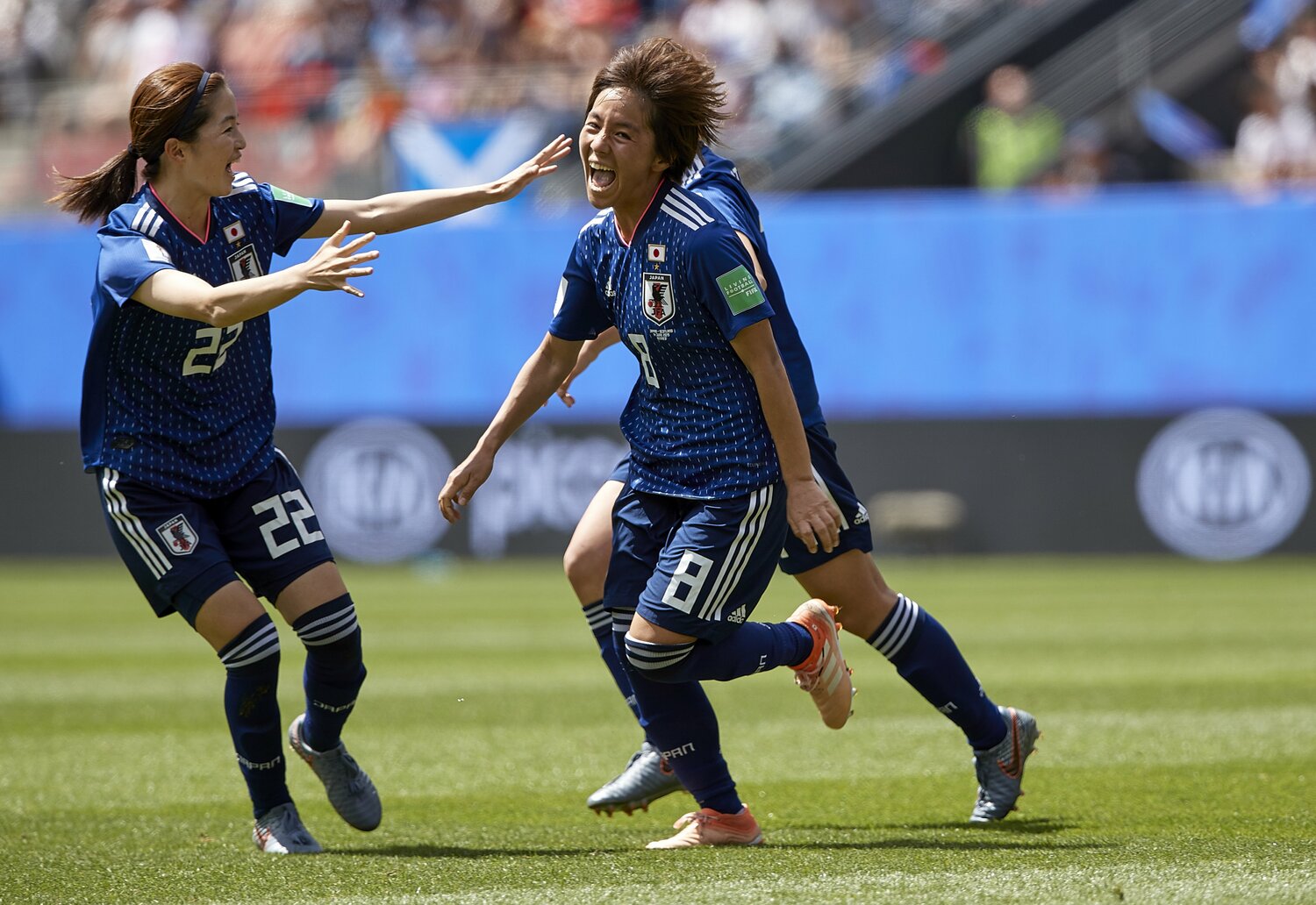 自身最後のW杯となった2019年大会。惜しくも8強入りを逃したが、スコットランド戦でゴールを決めた　©︎Getty Images