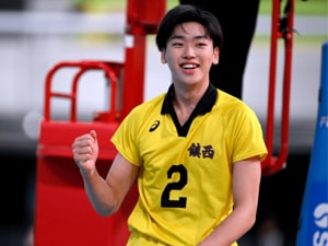 バレーボール男子日本代表の登録メンバーに選出された一ノ瀬漣（17歳）。新年度は鎮西高校のキャプテンを務める