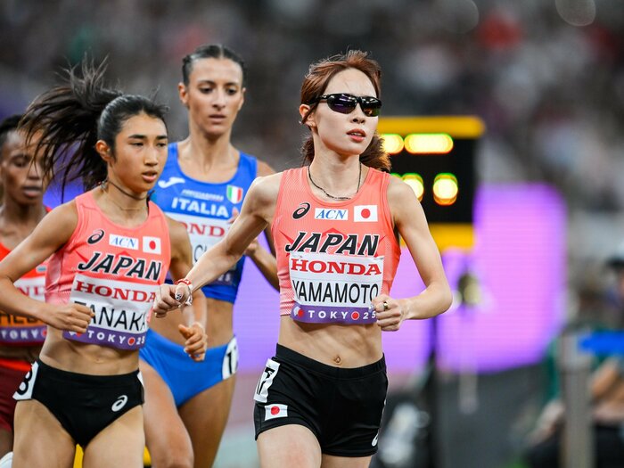 「田中希実さんに使命を与えられたから」山本有真“世界陸上で志願のペースメーカー”の真実…レース後「また田中さんに救われた」言葉とは＜Number Web＞ photograph by Nanae Suzuki