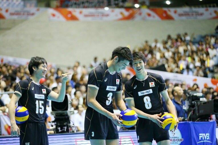 筑波大時代に石川祐希、柳田将洋、山内晶大らと「NEXT4」の一員として期待を集めた高橋健太郎（3番／写真は2015年W杯）©︎YUTAKA/AFLO SPORT