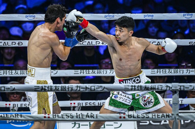 中谷潤人vs.ダビド・クエジャル。2月24日、有明アリーナ　©Takuya Sugiyama