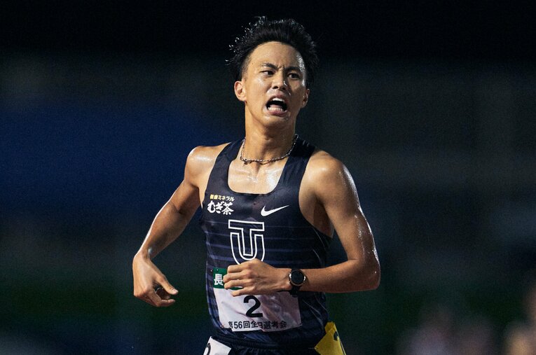 東洋大・石田洸介（4年）。福岡の浅川中学校時代に“スーパー中学生”と呼ばれた　©Yuki Suenaga