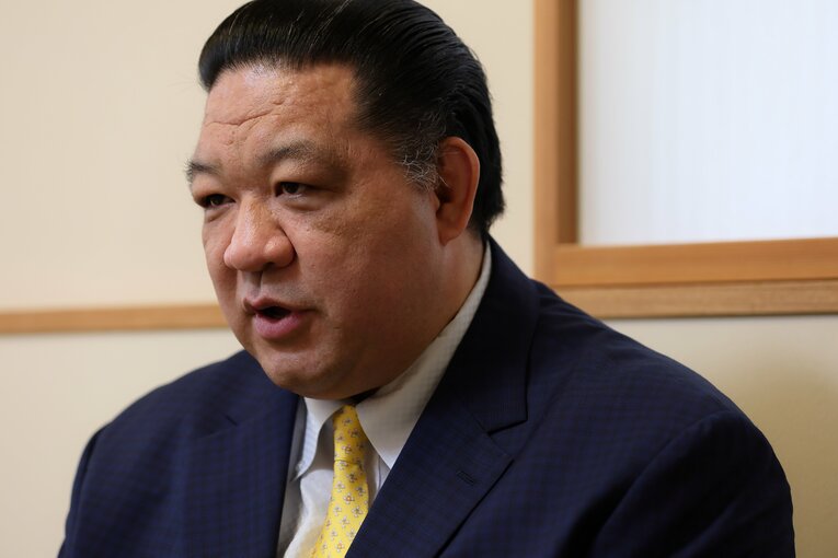 元大関・魁皇の浅香山親方　©Shigeki Yamamoto