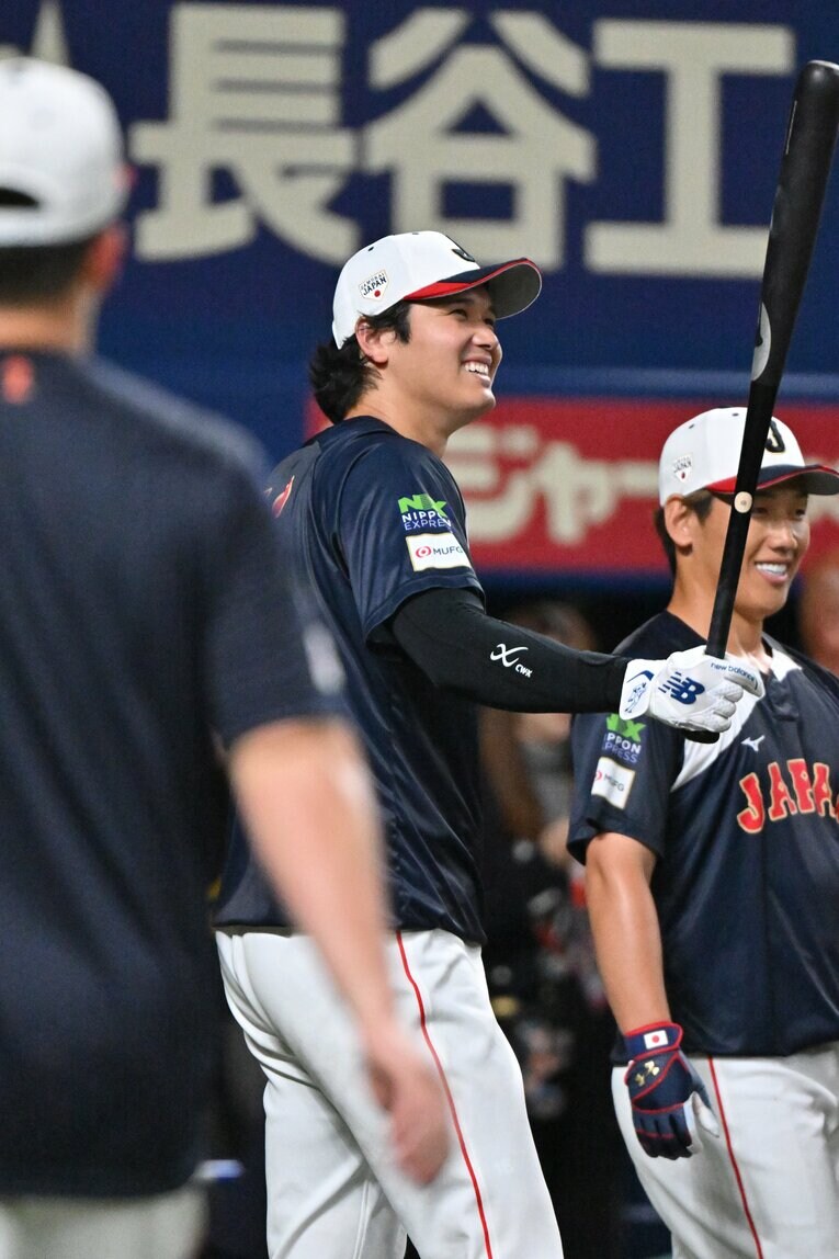 フリーバッティングに臨んだ大谷　©Hideki Sugiyama