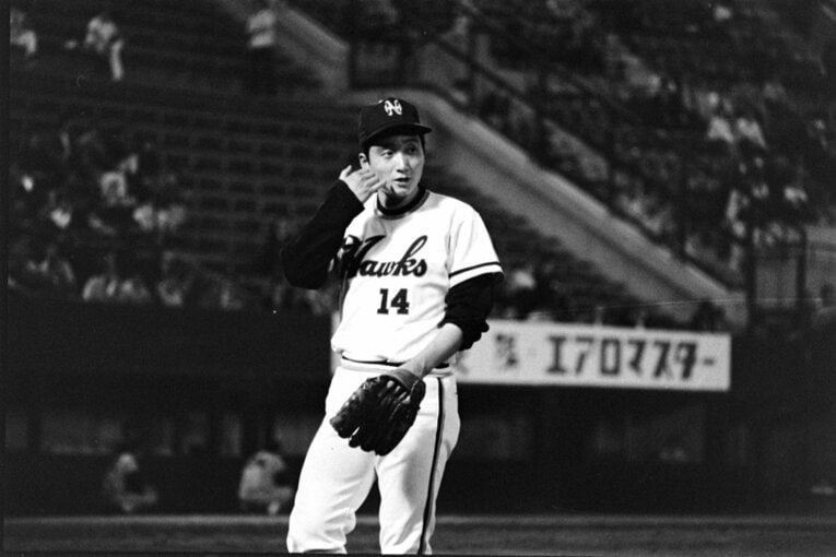 現役時代の佐藤道郎。日本大学からドラフト1位で1970年に南海入団　©JIJI PRESS