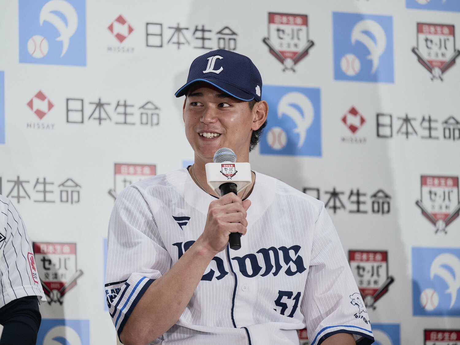 好調の西武をトップバッターとして牽引する、西川愛也  ©︎Yuki Suenaga