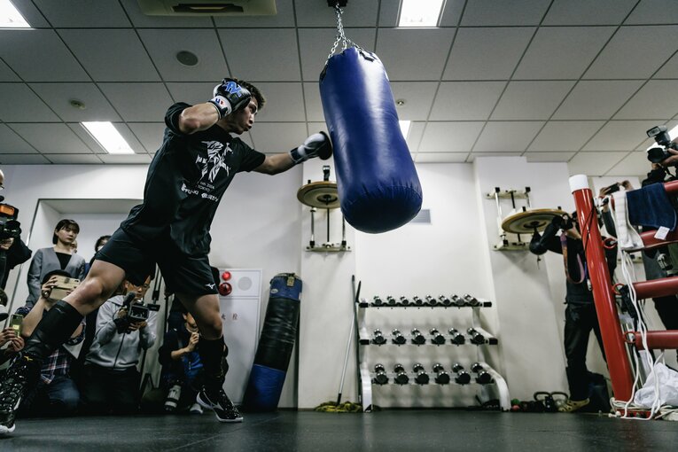 井上尚弥の公開練習　©Kiichi Matsumoto